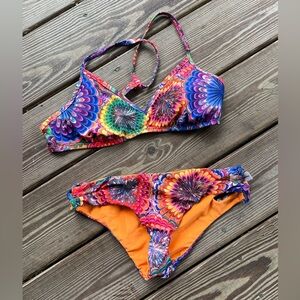Tie Dye Strappy Bikini